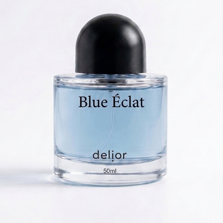Bleu Éclat by Delior woody aromatic Extrait de Parfum bottle for men