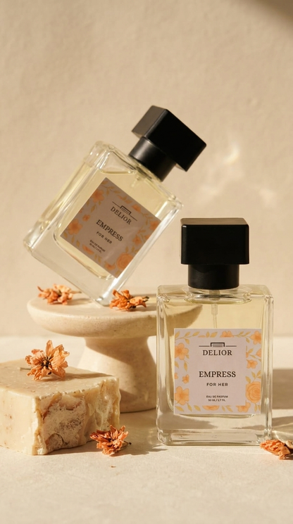 Empress perfume bottle close-up by Delior Fragrance