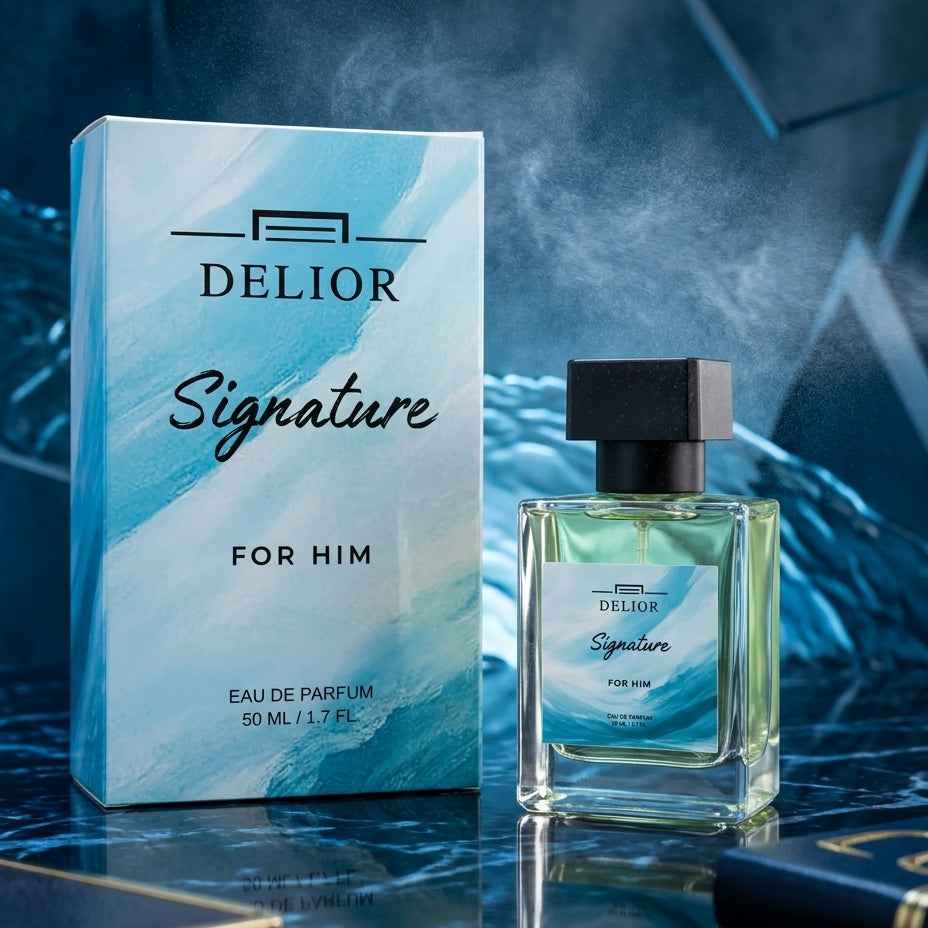 Signature by Delior Extrait de Parfum bottle for men - front view
